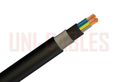 Черный кабель ХФФР медный бронированный, алюминиевый крест соединенный кабель полиэтилена